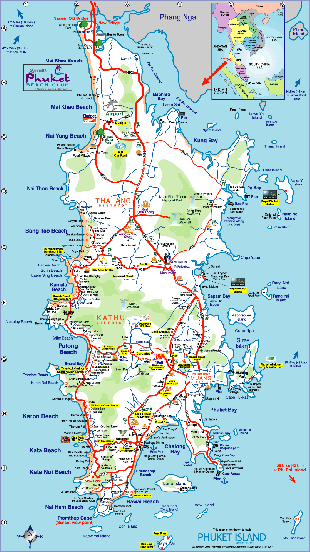 Карта Пхукета